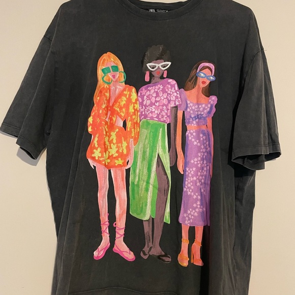 Zara Tops - Zara Black Casual T-Shirt